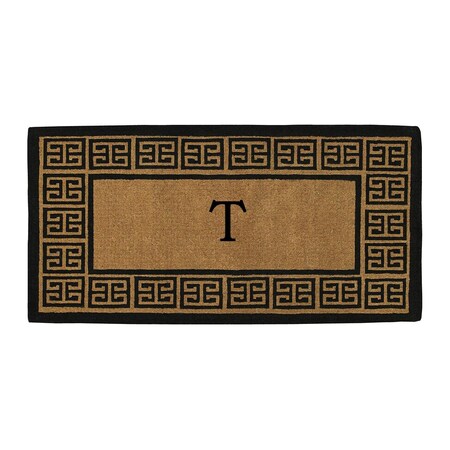 Monogram Door Mat, Natural, Black, 36 in W x 72 in L